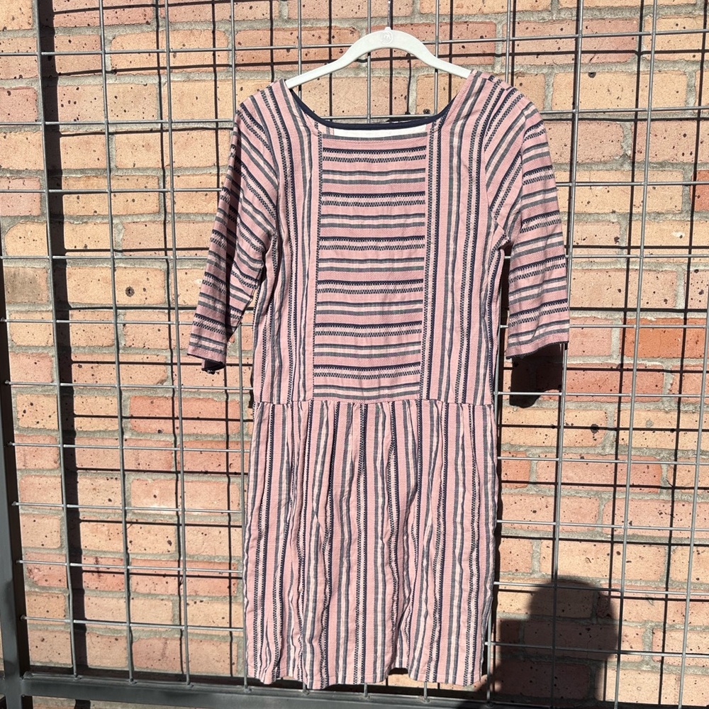 Ace&Jig pink and navy stripped dress, size small.